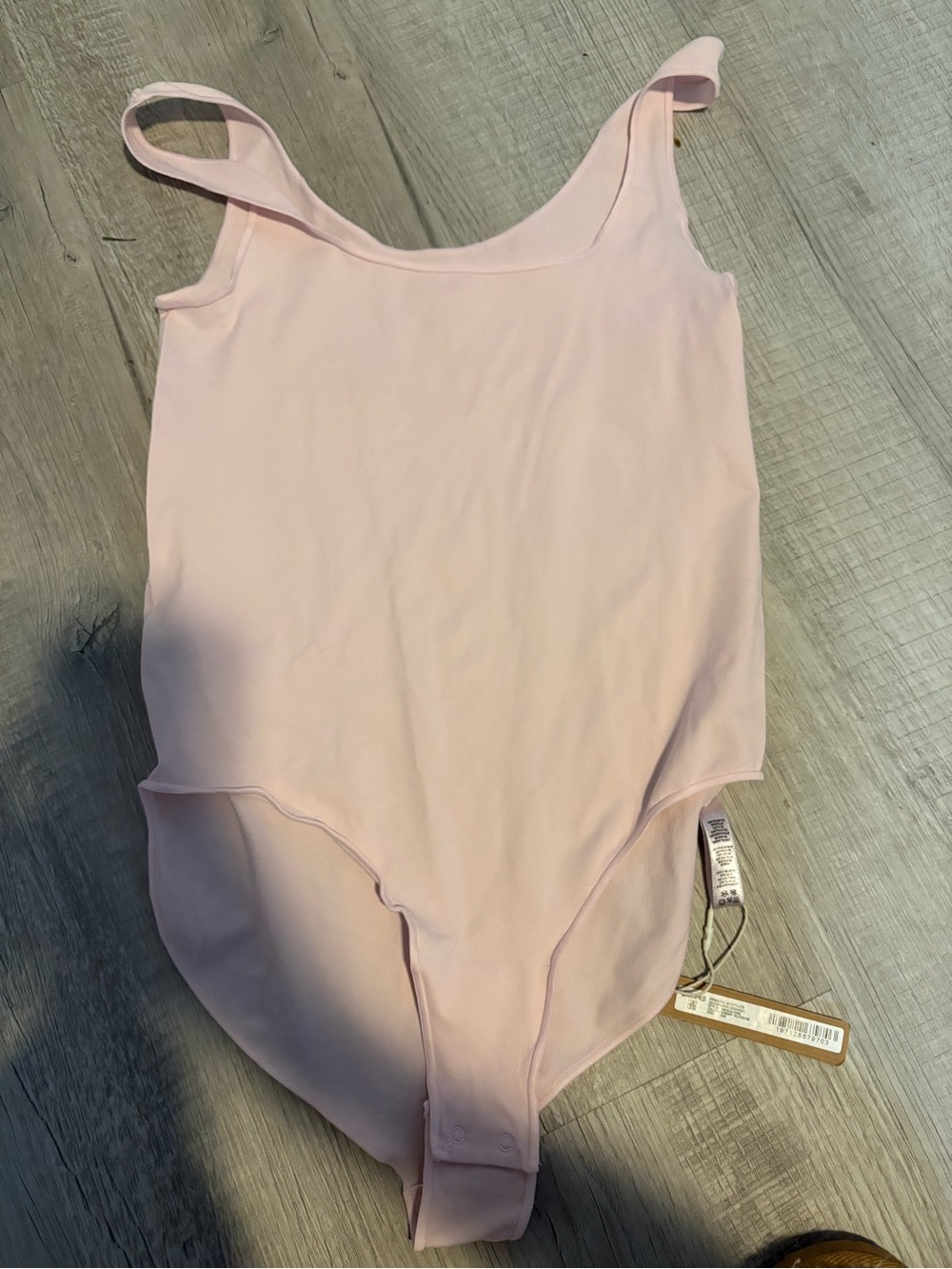 SKIMS Cherry Blossom Scoop Neck Bodysuit - Light Pink